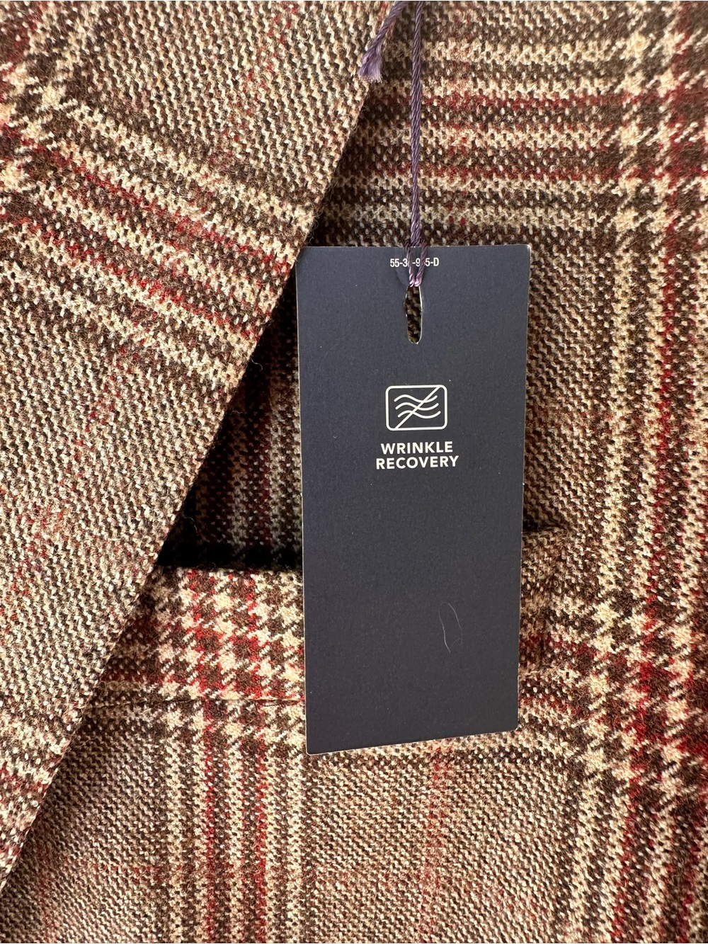 NEW Stafford Wool Sport Coat Blazer Jacket Brown Plaid Mens 48R $198 Classic Fit - Picture 4 of 14